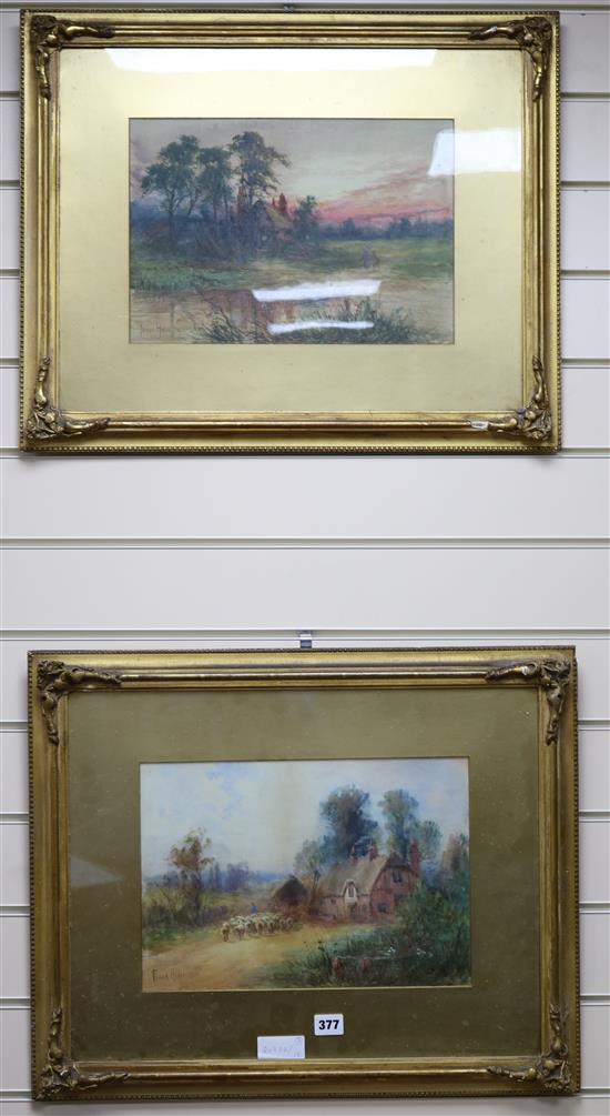 Frank Hider Cottages in landscapes 25 x 36cm